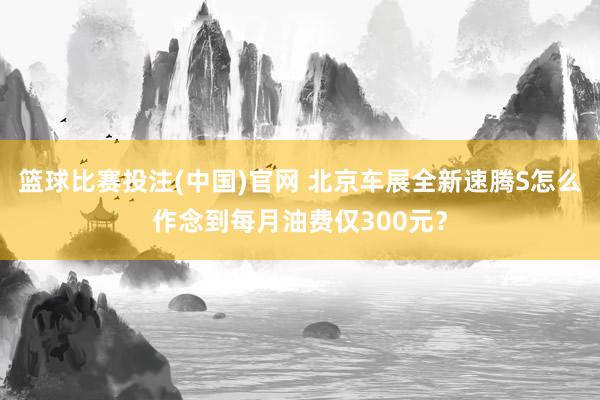 篮球比赛投注(中国)官网 北京车展全新速腾S怎么作念到每月油费仅300元？