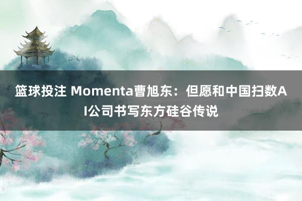 篮球投注 Momenta曹旭东：但愿和中国扫数AI公司书写东方硅谷传说