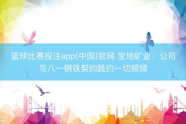 篮球比赛投注app(中国)官网 宝地矿业：公司与八一钢铁契约践约一切频频
